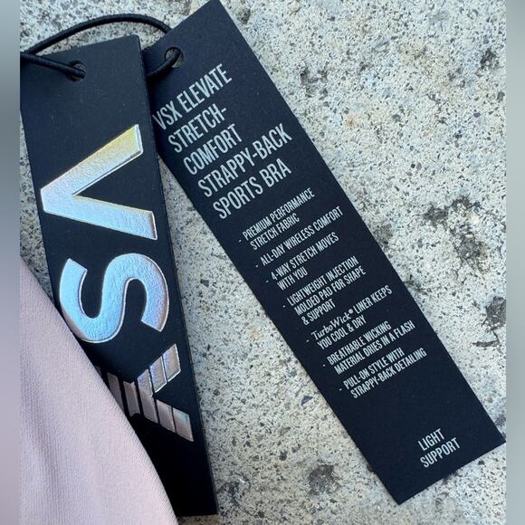 NEW Victoria’s Secret VSX Elevate Strappy-Back Sports Bra – Light Pink, Size L - Picture 4 of 6